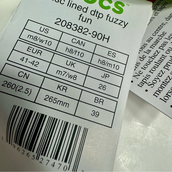 NWT. Disney Pixar Fuzzy Fun Clogs for Adults by Crocs M8/W10 unisex - Picture 10 of 12